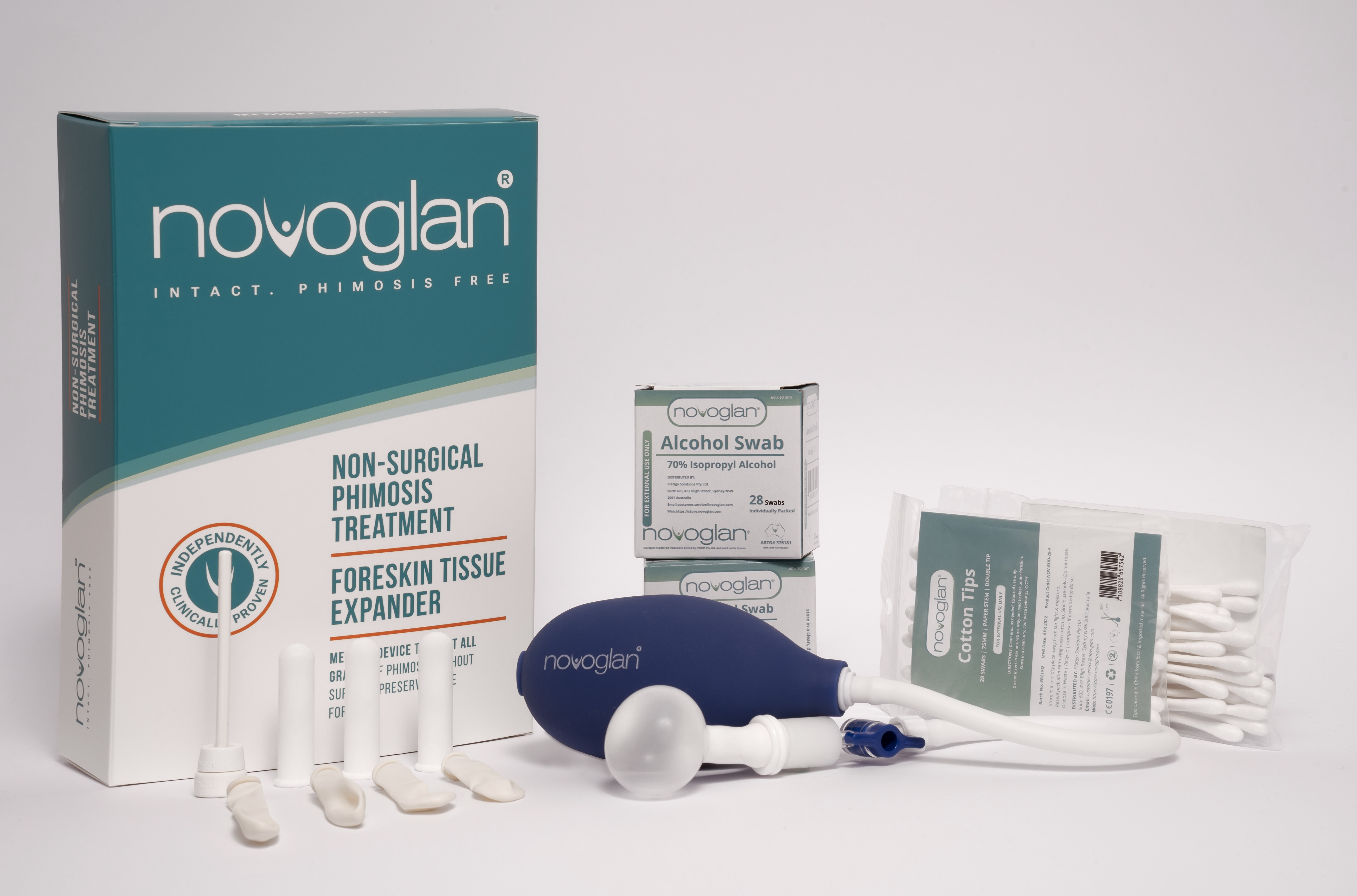 NOVOGLAN Non-Surgical Phimosis Treatment Foreskin Expander Kit